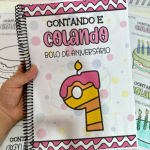 Contando e Colando - Bolo de Aniversário