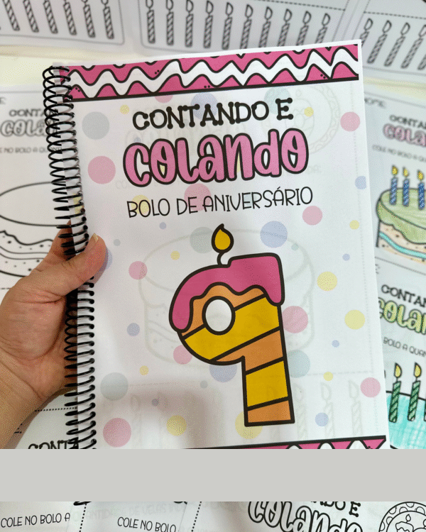 Contando e Colando - Bolo de Aniversário