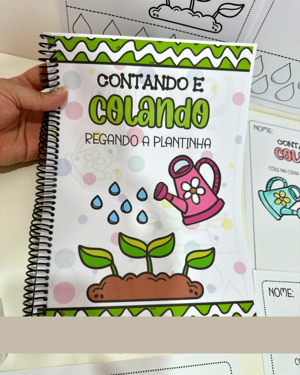 Contando e Colando - Regando a Plantinha