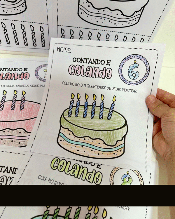 Contando e Colando - Bolo de Aniversário - Imagem 4