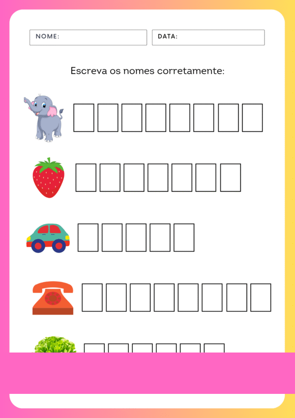Cderno de Atividades Adaptadas para crianças com Dislexia - Imagem 2