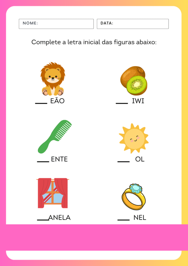 Cderno de Atividades Adaptadas para crianças com Dislexia - Imagem 3